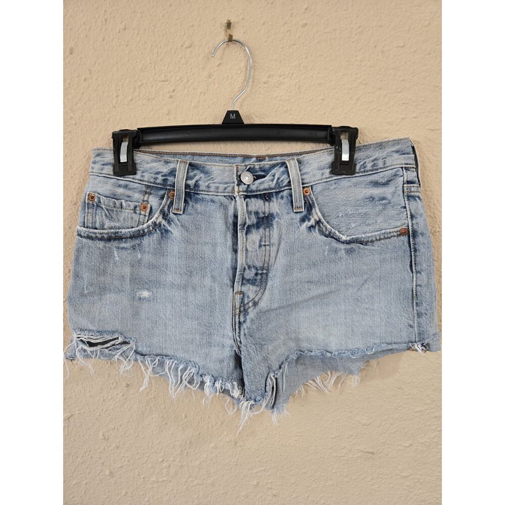 Vintage Levi's 501 North Beach Noise Women's Denim Shorts, Size 28